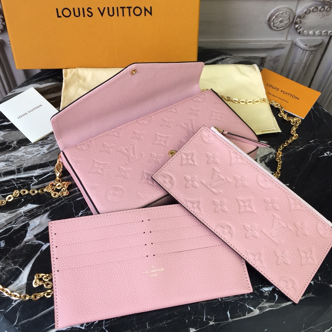 Louis Vuitton FELICIE POCHETTE Handbag Monogram Empreinte M67856 Pink